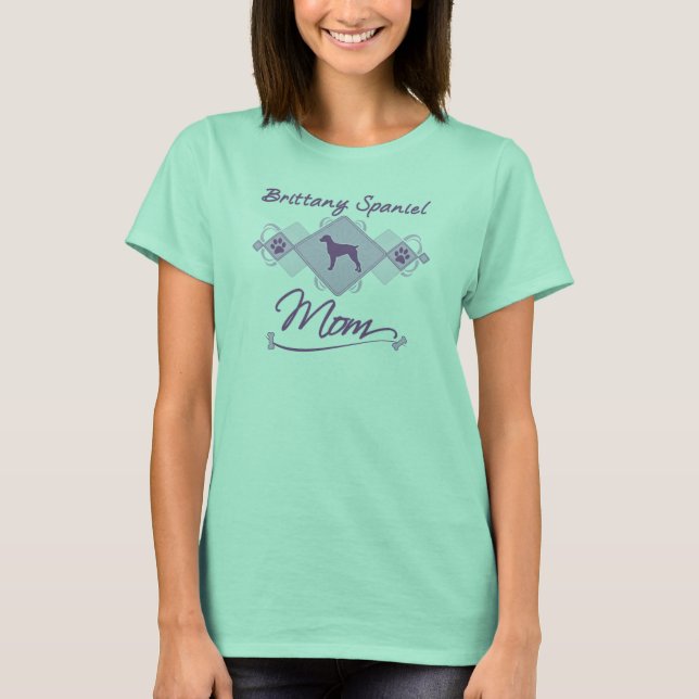 Brittany Spaniel Mum T-Shirt (Front)