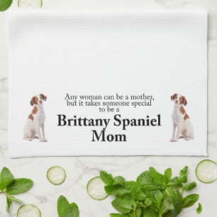 Brittany Spaniel Mum Tea Towel
