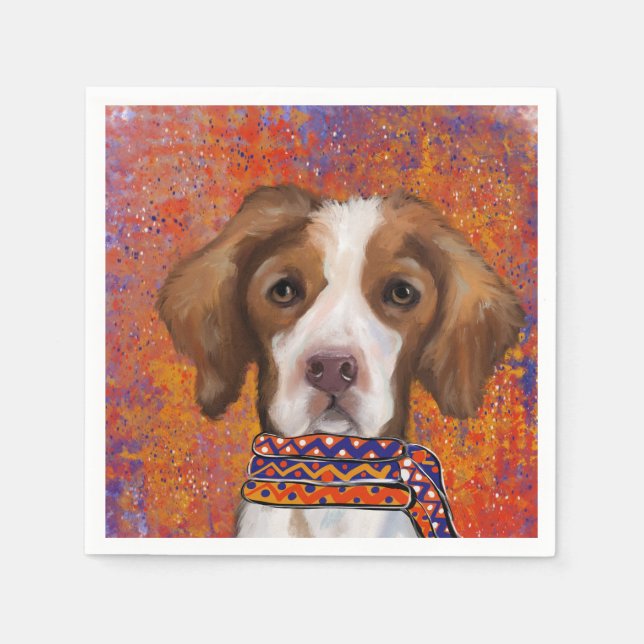 Brittany Spaniel      Napkin (Front)