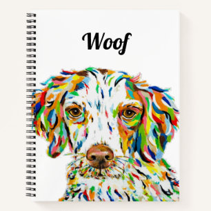 Brittany Spaniel Notebook 8.5" x 11"