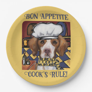 Brittany Spaniel Paper Plate