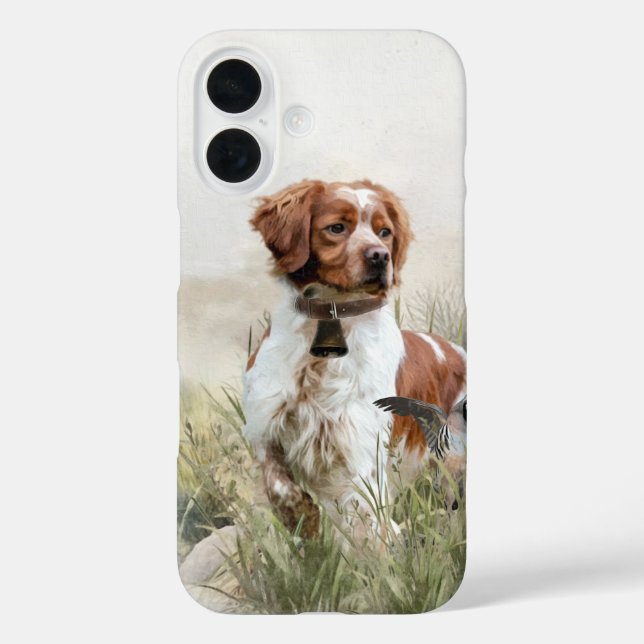 Brittany Spaniel , Passion for Birds Case-Mate iPhone Case (Back)