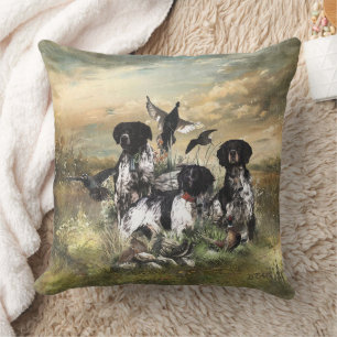 Brittany Spaniel , Passion for Birds Cushion