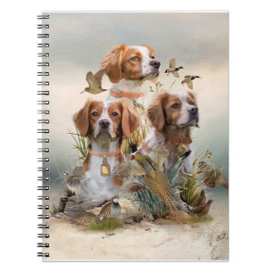 Brittany Spaniel , Passion for Birds Notebook