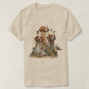 Brittany Spaniel , Passion for Birds T-Shirt