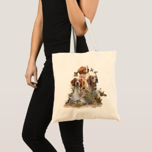 Brittany Spaniel , Passion for Birds Tote Bag