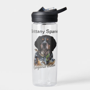Brittany Spaniel , Passion for Birds Water Bottle
