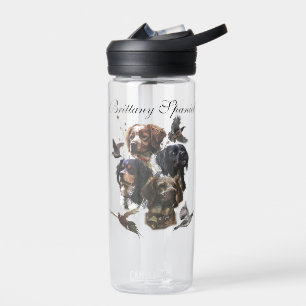Brittany Spaniel , Passion for Birds Water Bottle