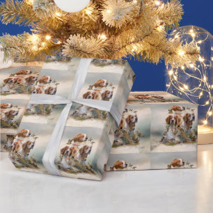 Brittany Spaniel , Passion for Birds Wrapping Paper