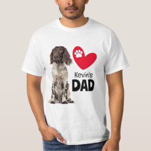 Brittany Spaniel Personalised Dad T-Shirt
