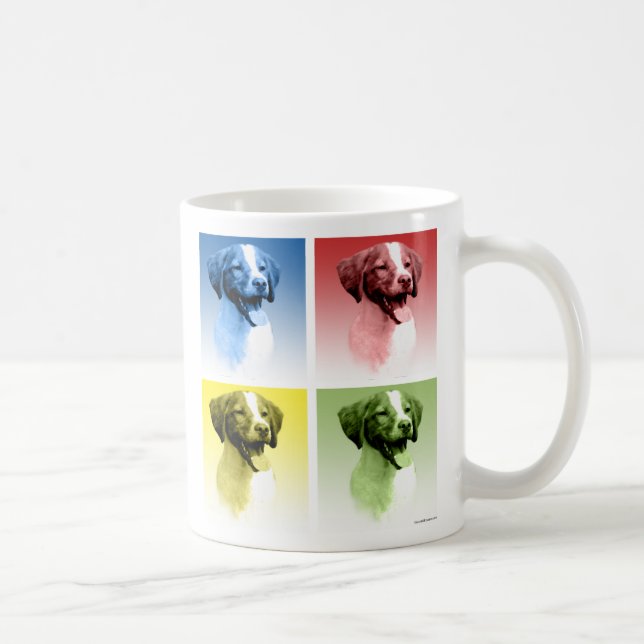 Brittany Spaniel Pop Art Coffee Mug (Right)