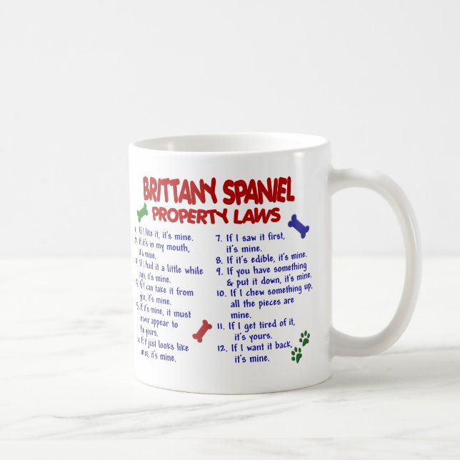 BRITTANY SPANIEL Property Laws 2 Coffee Mug (Right)