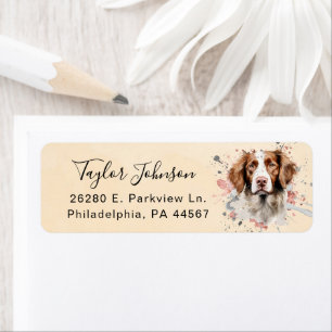 Brittany Spaniel Return Address Label
