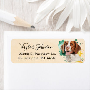 Brittany Spaniel Return Address Label