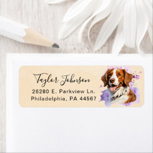 Brittany Spaniel Return Address Label