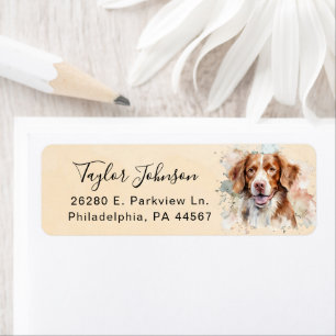 Brittany Spaniel Return Address Label