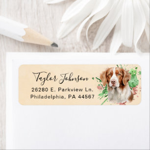 Brittany Spaniel Return Address Label