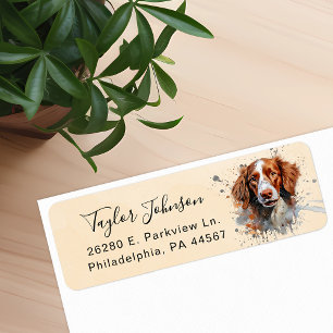Brittany Spaniel Return Address Label