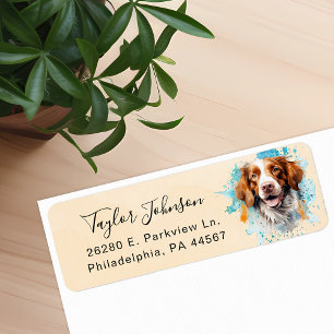 Brittany Spaniel Return Address Label