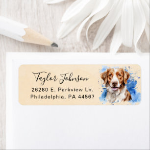 Brittany Spaniel Return Address Label