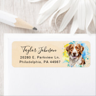 Brittany Spaniel Return Address Label