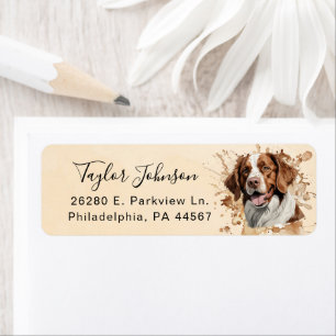 Brittany Spaniel Return Address Label