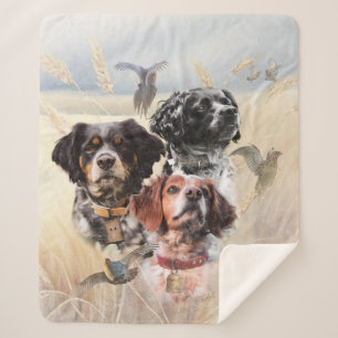 Brittany Spaniel Sherpa Blanket