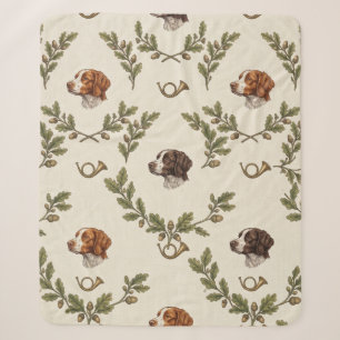 Brittany Spaniel Sherpa Blanket
