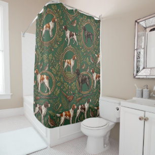 Brittany Spaniel Shower Curtain