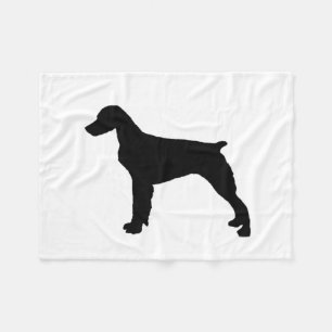 Brittany Spaniel Silhouette Love Dogs Silhouette Fleece Blanket
