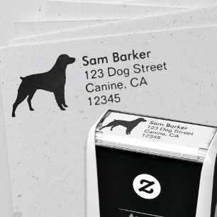Brittany Spaniel Silhouette Return Address Self-inking Stamp