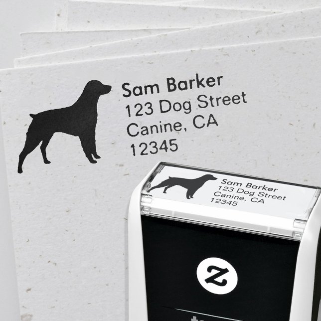Brittany Spaniel Silhouette Return Address Self-inking Stamp (Creator Uploaded)