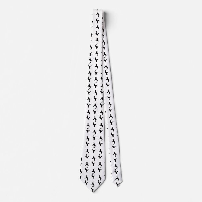 Brittany Spaniel sporting hunting dog Silhouette Tie (Front)