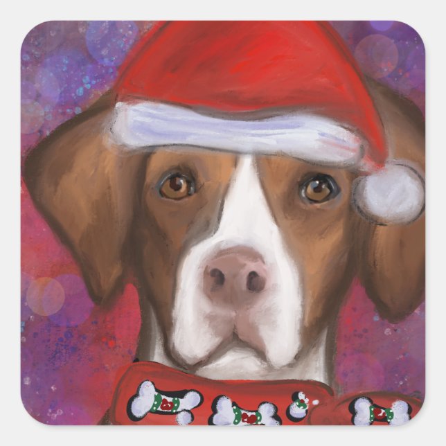 Brittany  Spaniel  Square Sticker (Front)