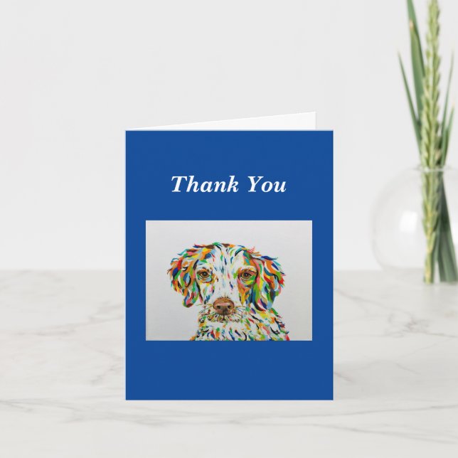 Brittany Spaniel Thank You  Card (Front)