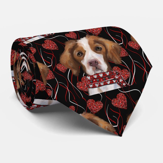Brittany  Spaniel  Tie (Rolled)