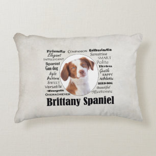 Brittany Spaniel Traits Decorative Cushion