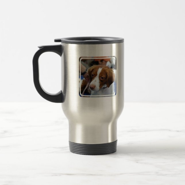 Brittany Spaniel Travel Mug (Left)