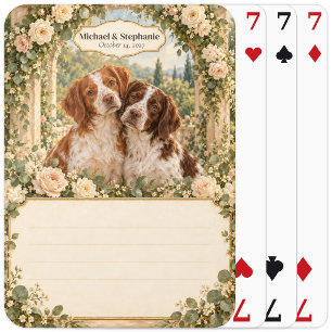 Brittany Spaniel Wedding Guest Book Signing Deck Playing Cards
