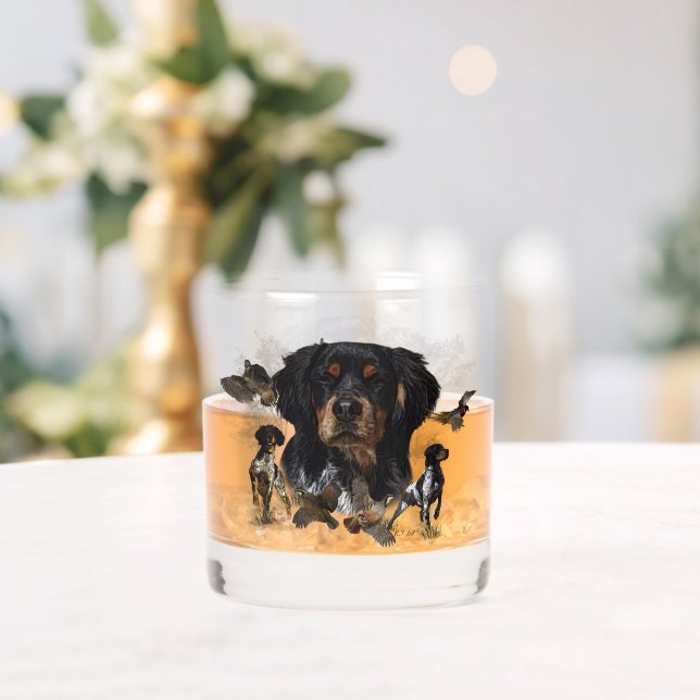 Brittany Spaniel  Whiskey Glass (Insitu (Wedding))
