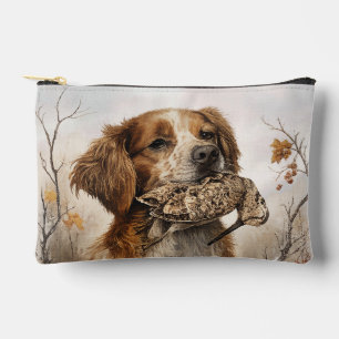 Brittany Spaniel & Woodcock Hunt Accessory Pouch