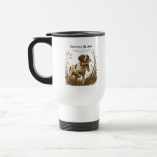Brittany Spaniel – Woodcock Hunting Art Travel Mug