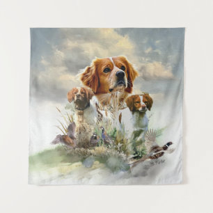 Brittany Spaniels , French Brittany , Bird dog  Tapestry