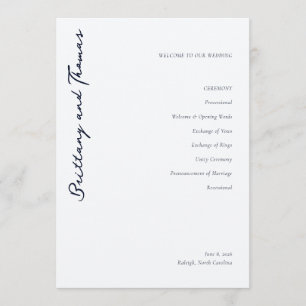 Brittany & Thomas Elegant Black Serif Programme