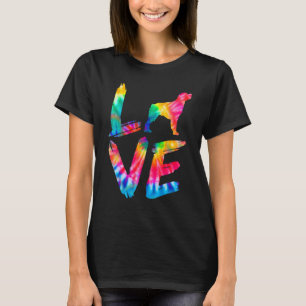 Brittany Tie Dye Love Dog Mum Dad T-Shirt