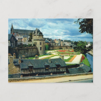 Brittany, Vannes castle, Postcard