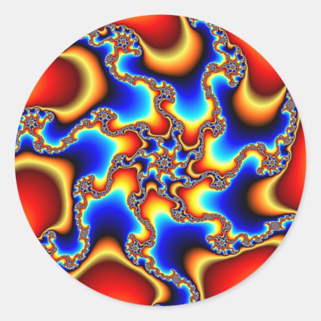 Brittle - Fractal Classic Round Sticker (Front)