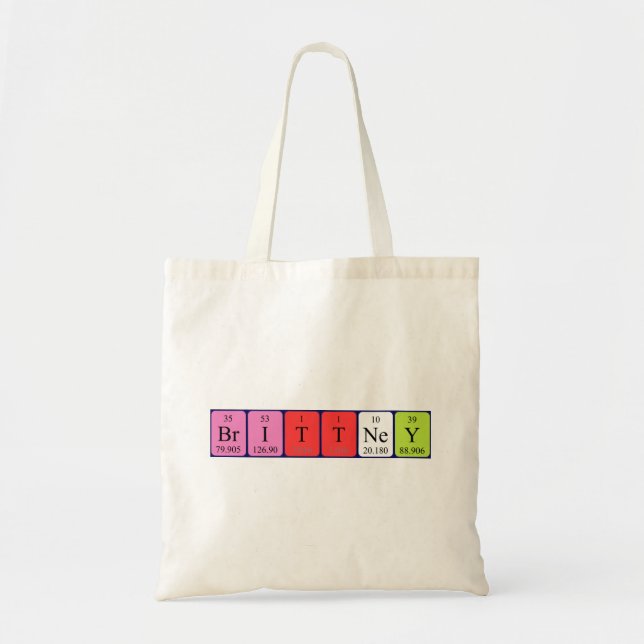 Brittney periodic table name tote bag (Front)