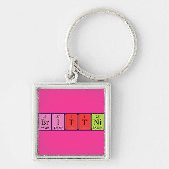 Brittni periodic table name keyring (Front)