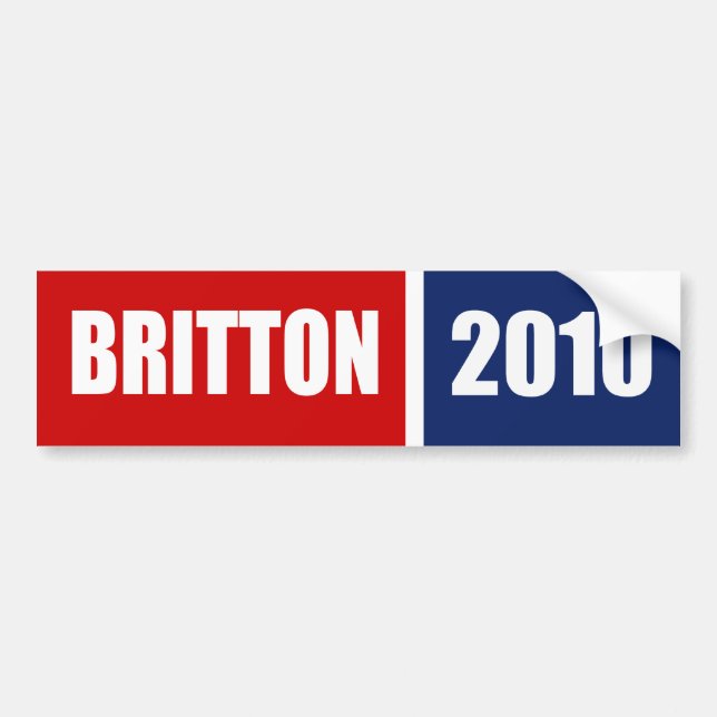 BRITTON 2010 BUMPER STICKER (Front)